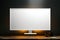 Blank computer monitor against a backdrop, a canvas for digital creativity.