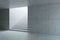 Blank concrete space interior, 3d rendering