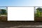 Blank Construction Gate Ad Blockade Fence Large White Isolated T