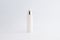 Blank cosmetic pump top silver bottle mock up on background