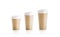 Blank craft brown paper cup mockup isolated