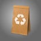 Blank craft vector realistic paper packaging bag