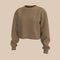 Blank cropped sweater mockup, 3d rendering, 3d illustration