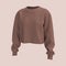 Blank cropped sweater mockup, 3d rendering, 3d illustration