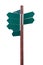 Blank crossroad signpost on white background