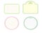 Blank cute lined stickers-frames set