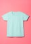 Blank cyan shirt mock up template