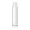 Blank deodorant spray for women or men. Vector mock up template of white metal bottle with transparent cap
