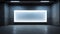 Blank digital billboard in dark city place like subway or parking, empty wall mockup with led light. Screen for advertising in