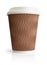 Blank disposable takeaway coffee cup