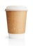 Blank disposable takeaway coffee cup