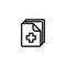 Blank document icon on white background