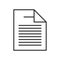 Blank Document Outline Flat Icon on White