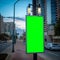 blank electric billboard on the street of busy town in new york