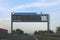 A blank electronic scoreboard for information on traffic and weather on an Italian motorway