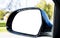 Blank empty screen Rearview car Mirror. Blank rear view mirror with a clipping path. Empty space for text or design. Empty copy sp