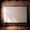 Blank, empty, whiteboard for customizable written message, in retro vintage classroom