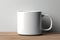 Blank enamel mug 3D rendering offers a versatile white mockup