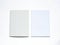 Blank folder with document on white