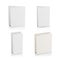Blank Folder White Brochure Set. Vector 3D Mockup. Bend Card Flyer For Business Presentation Illustration