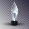 Blank Glass Trophy Award In Crystal Form Vector