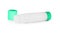 Blank glue stick with green cap on white background