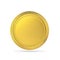 Blank gold coin, gold medal with clipping path