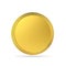 Blank gold coin, gold medal with clipping path