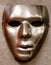 Blank Gold Half Face Mask Halloween Costume Isolated