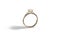 Blank gold ring with diamond mockup stand, looped rotation