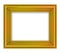 Blank golden decorative rectangular frame