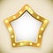 Blank golden star frame