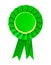 Blank green award badge.