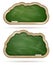 Blank green Blackboard cloud set. EPS 10