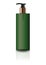 Blank green cosmetic cylinder bottle with pump head for beauty or healthy product.