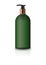 Blank green cosmetic round bottle with pump head for beauty or healthy product.