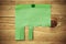 Blank green note with tearable strips