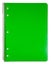 Blank green notebook cover.