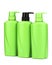 Blank green plastic pump bottle used for shampoo