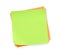 Blank green post-it note