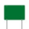 Blank green road sign