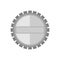 Blank Grey Silver Circular Emblem Badge Vector Illustration Graphic