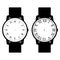 Blank hand watch face vector on white background