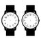 Blank hand watch face vector on white background