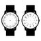 Blank hand watch face vector on white background