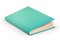 Blank hardcover aqua book - clipping path