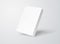 Blank hardcover book mockup floating on white 3D rendering