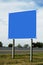 Blank highway sign