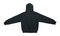 blank hoodie sweatshirt color black back view