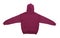 Blank hoodie sweatshirt color maroon back view